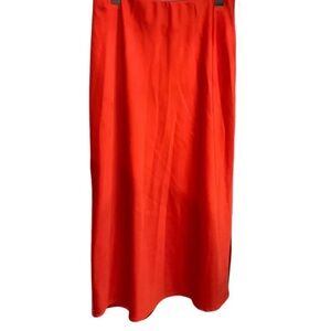 A New Day Women’s Orange Red Midi Skirt NWT